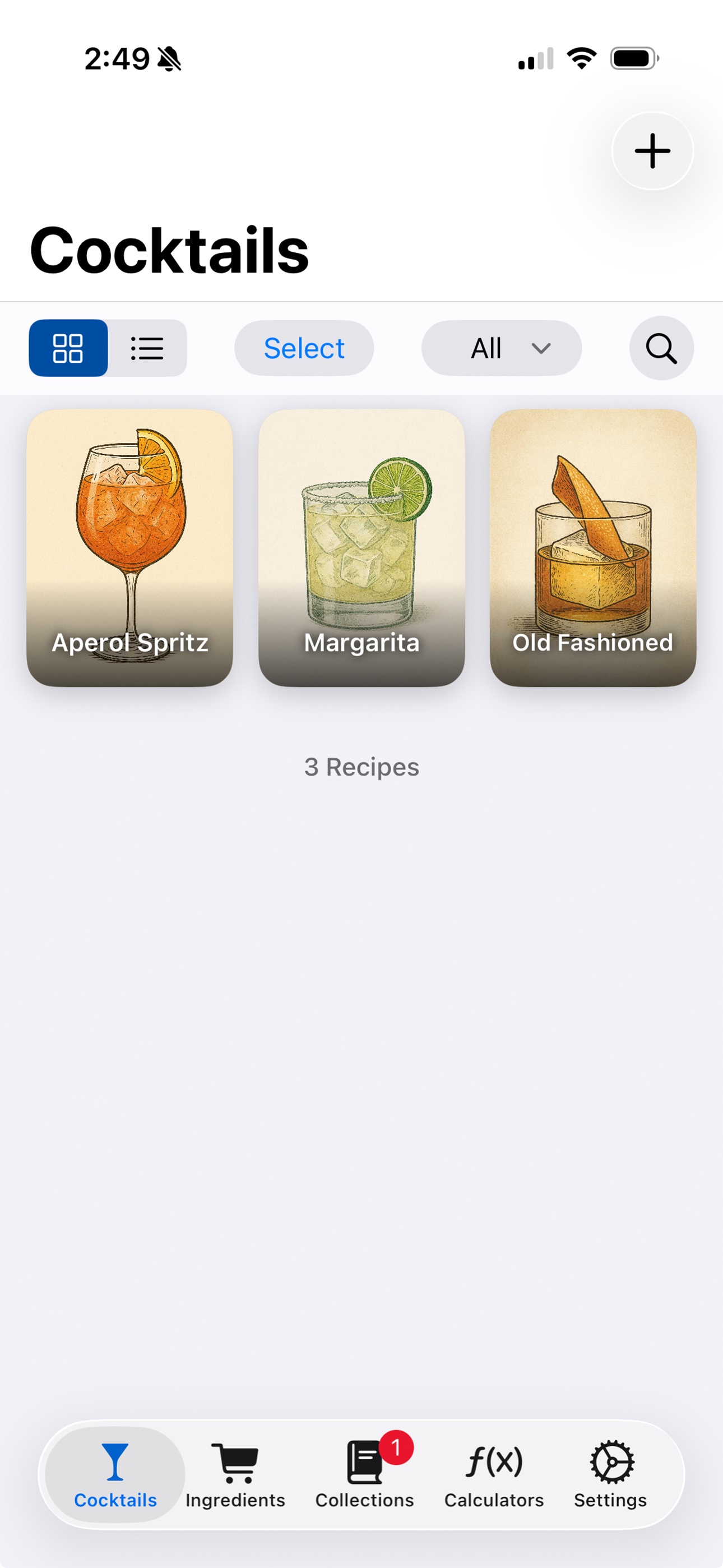 Bevnap Cocktails grid